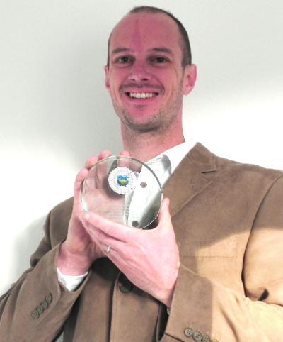 David Olivier with trophy